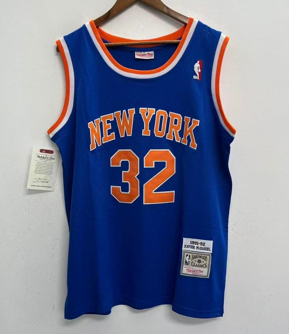 Xavier McDaniel New York Knicks Official NBA Jersey Mitchell