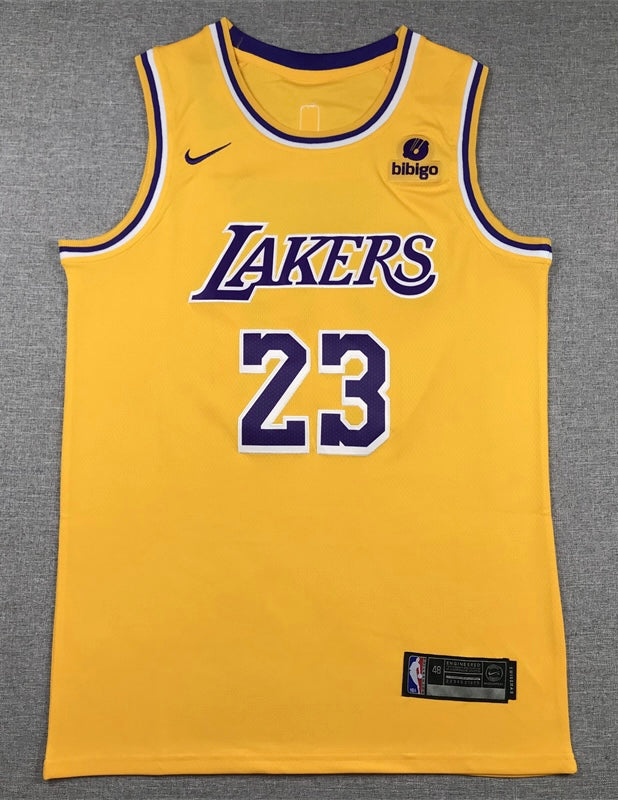 Lebron James Los Angeles Lakers #23 Black Yellow NBA Jersey Shirt