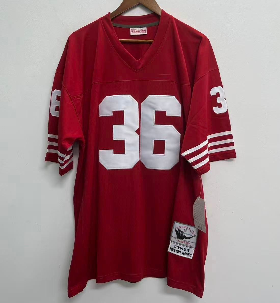 Merton Hanks San Francisco 49ers Official NFL Mitchell & Ness