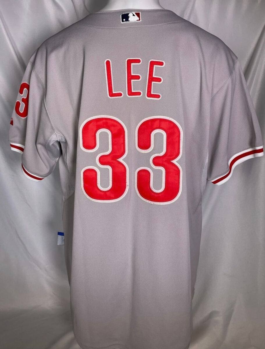 Cliff Lee Philadelphia Phillies Official MLB Majestic jersey gray