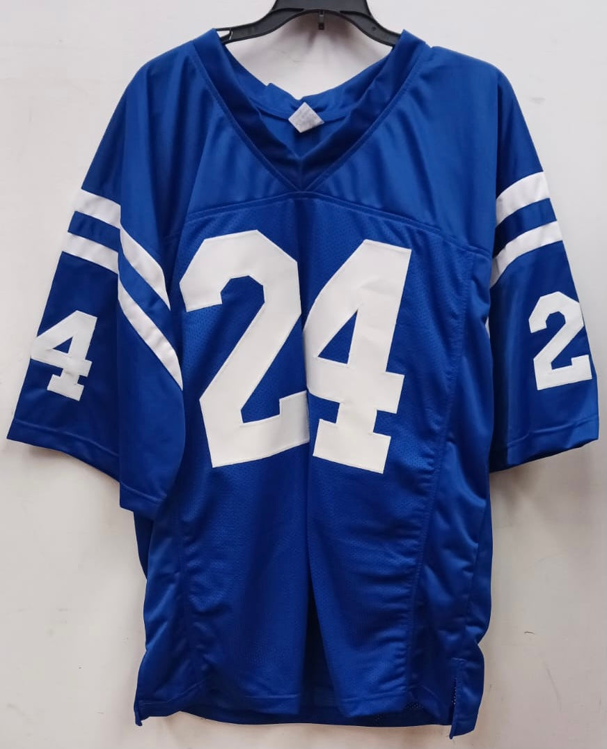 Lenny Moore Baltimore Colts Autographed Stats Jersey COA JSA Witness