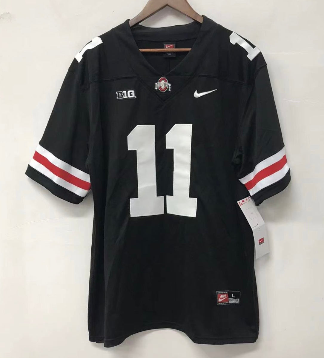 Jaxon Smith-Njigba Ohio State Buckeyes jersey black with white