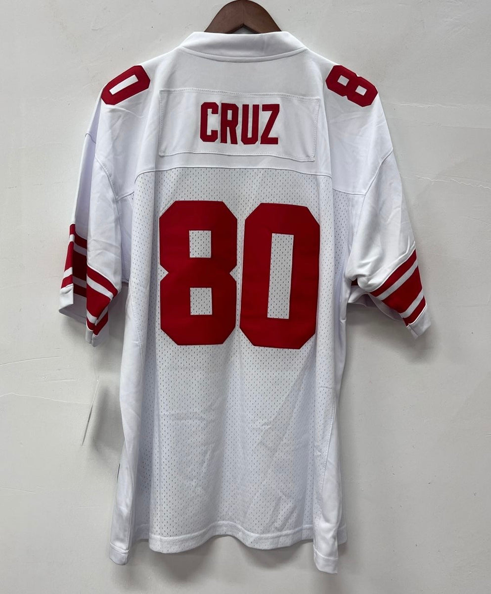 Víctor Cruz New York Giants Jersey white Super Bowl patch