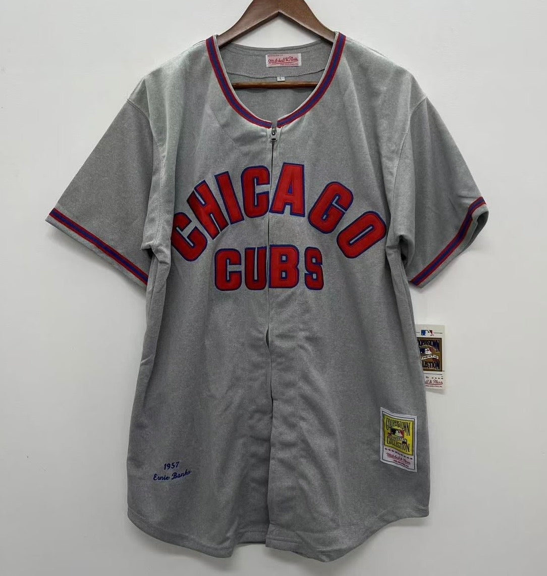 1957 BANKS カブス ユニフォーム MLB Mitchell&Ness Ernie Banks Chicago Cubs Jersey 1957 Cooperstown Collection