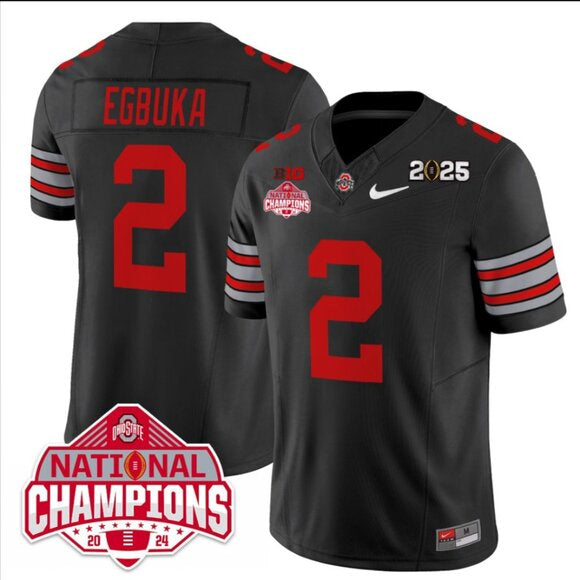 Emeka Egbuka White Ohio State OSU Jersey Buckeyes Stitched 2 FUSE