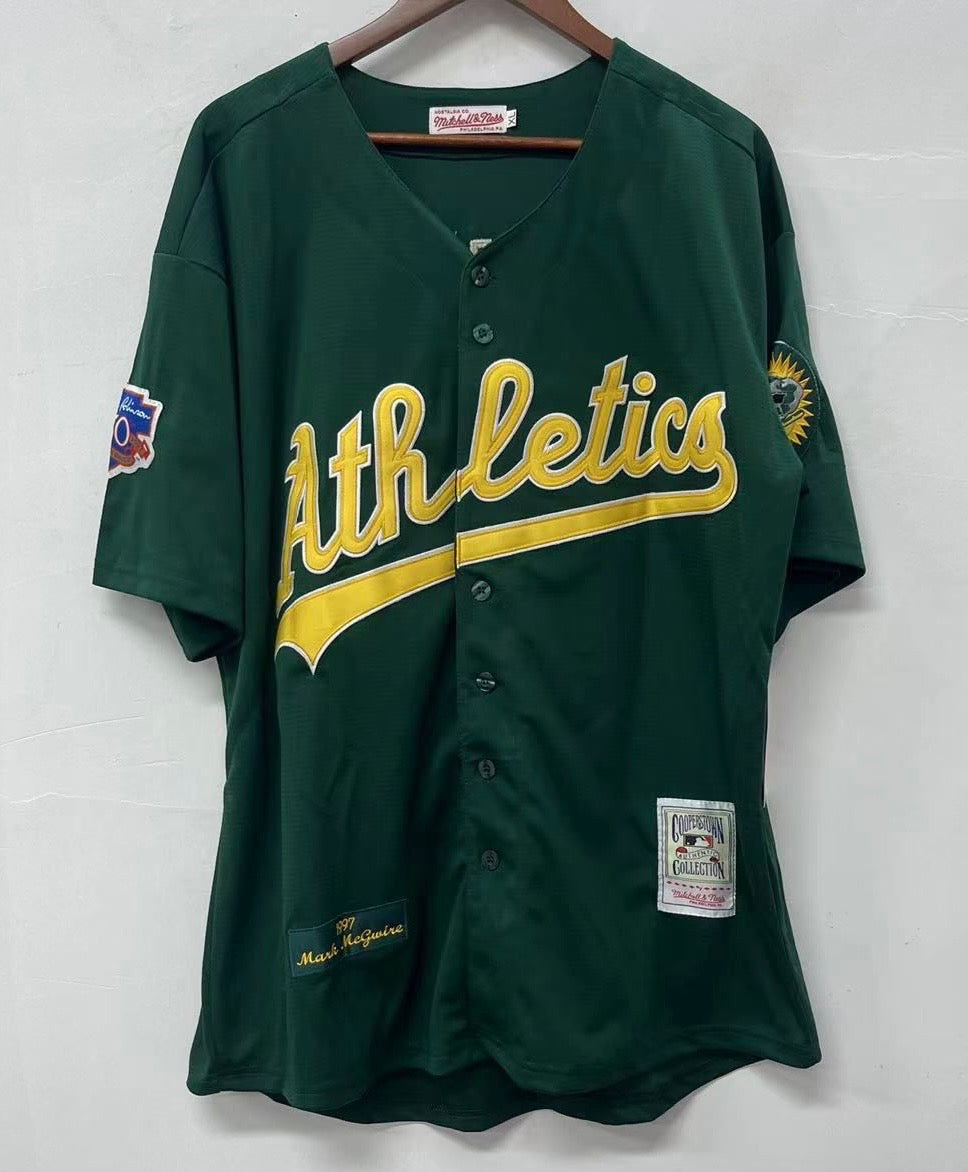 oakland athletics gear Mark McGwire Oakland A's Athletics Official MLB Mitchell & Ness Jersey – Classic Authentics