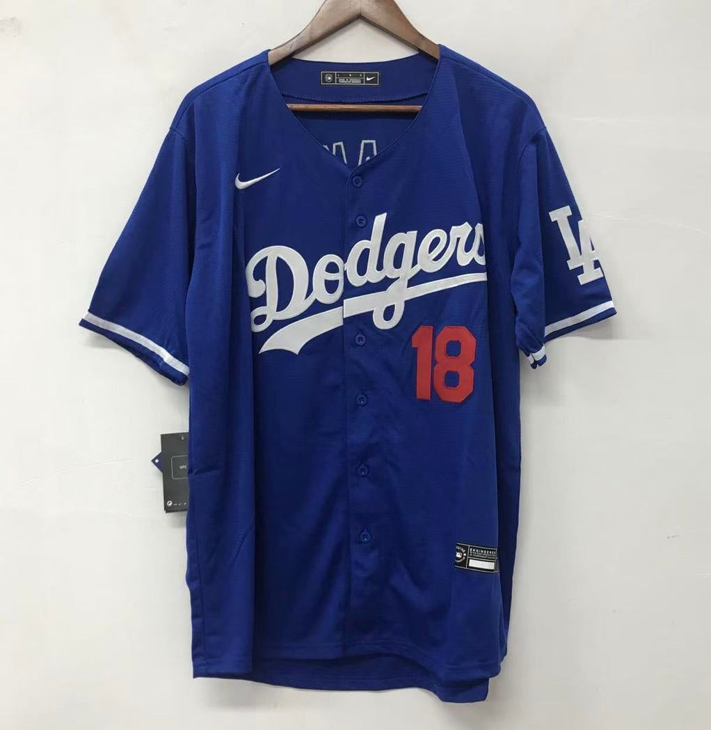 Yoshinobu Yamamoto Los Angeles Dodgers Official MLB Nike Jersey blue