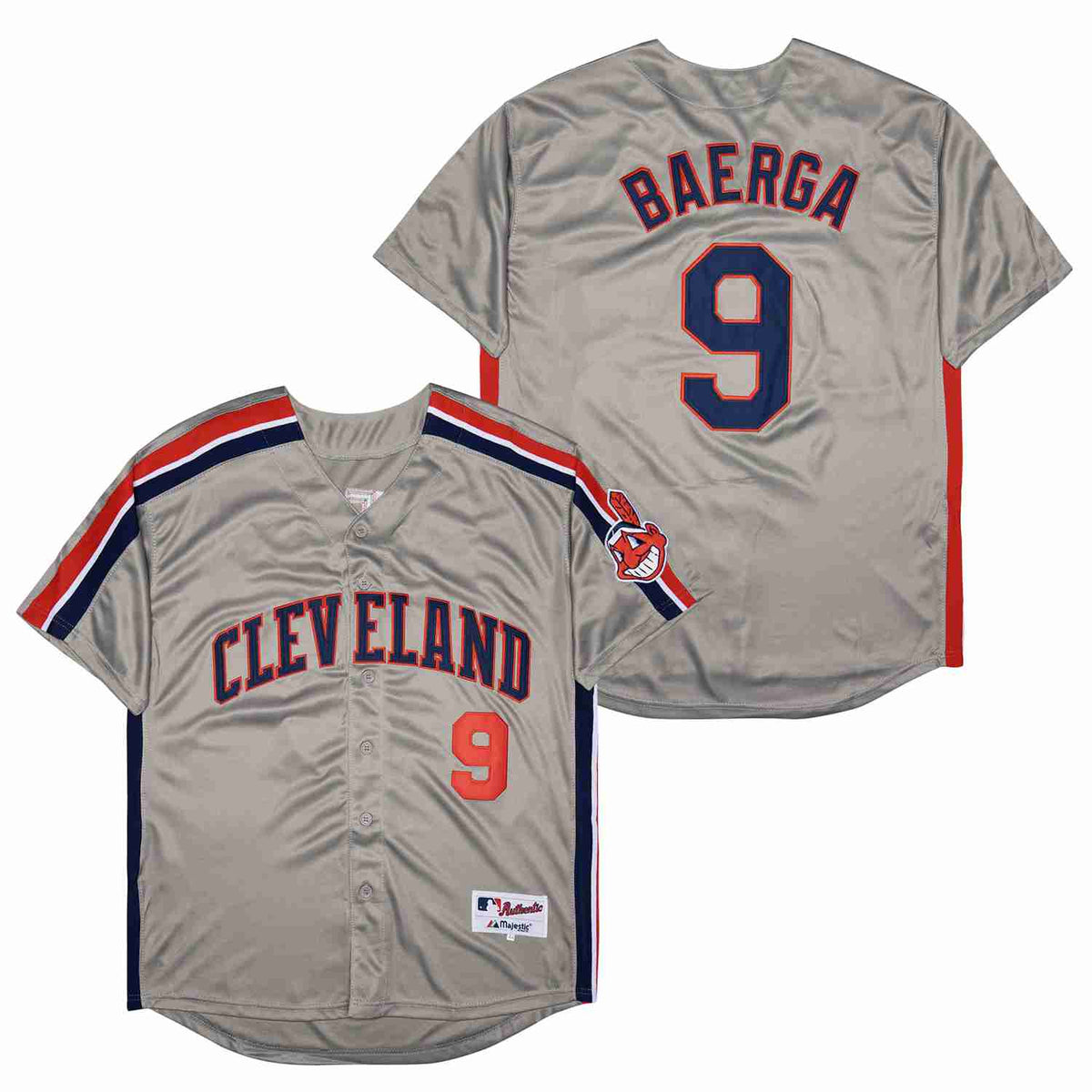 Carlos Baerga Cleveland Indians Jersey Majestic gray - Classic Authentics