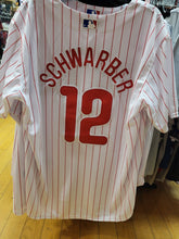 Kyle Schwarber Philadelphia Phillies Official MLB Nike Jersey white pinstripes