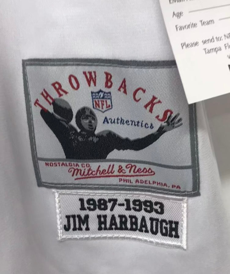 Jim Harbaugh Chicago Bears NFL Mitchell & Ness Jersey white