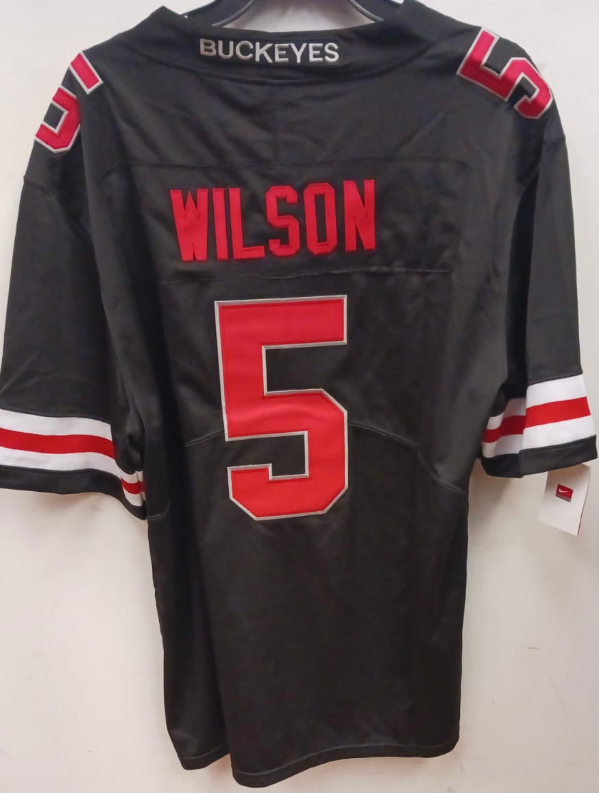 Garrett Wilson Ohio State Buckeyes jersey black with red numbers – Classic  Authentics