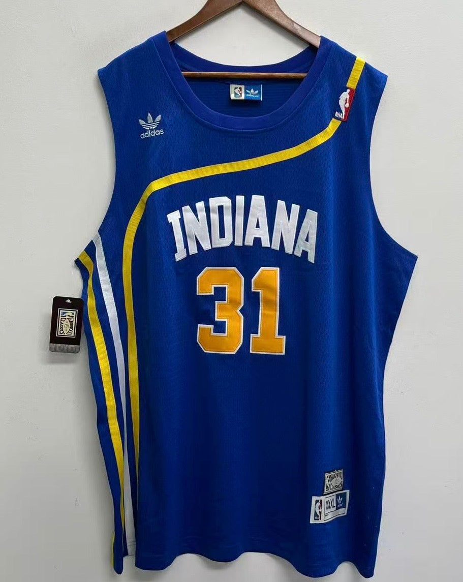 Reggie Miller Indiana Pacers Official NBA Adidas Jersey Blue – Classic  Authentics