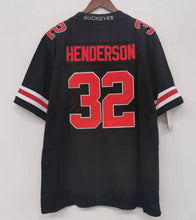 TreVeyon Henderson Ohio State Buckeyes Official NCAA Nike jersey black with red numbers