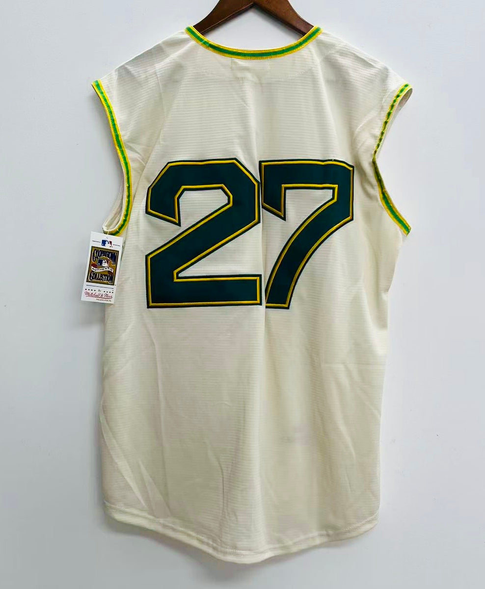 キャットフィッシュ ハンター アスレチックス ユニフォーム 復刻 MLB Jim Catfish Hunter 1968 Oakland A's Athletics Official Jersey