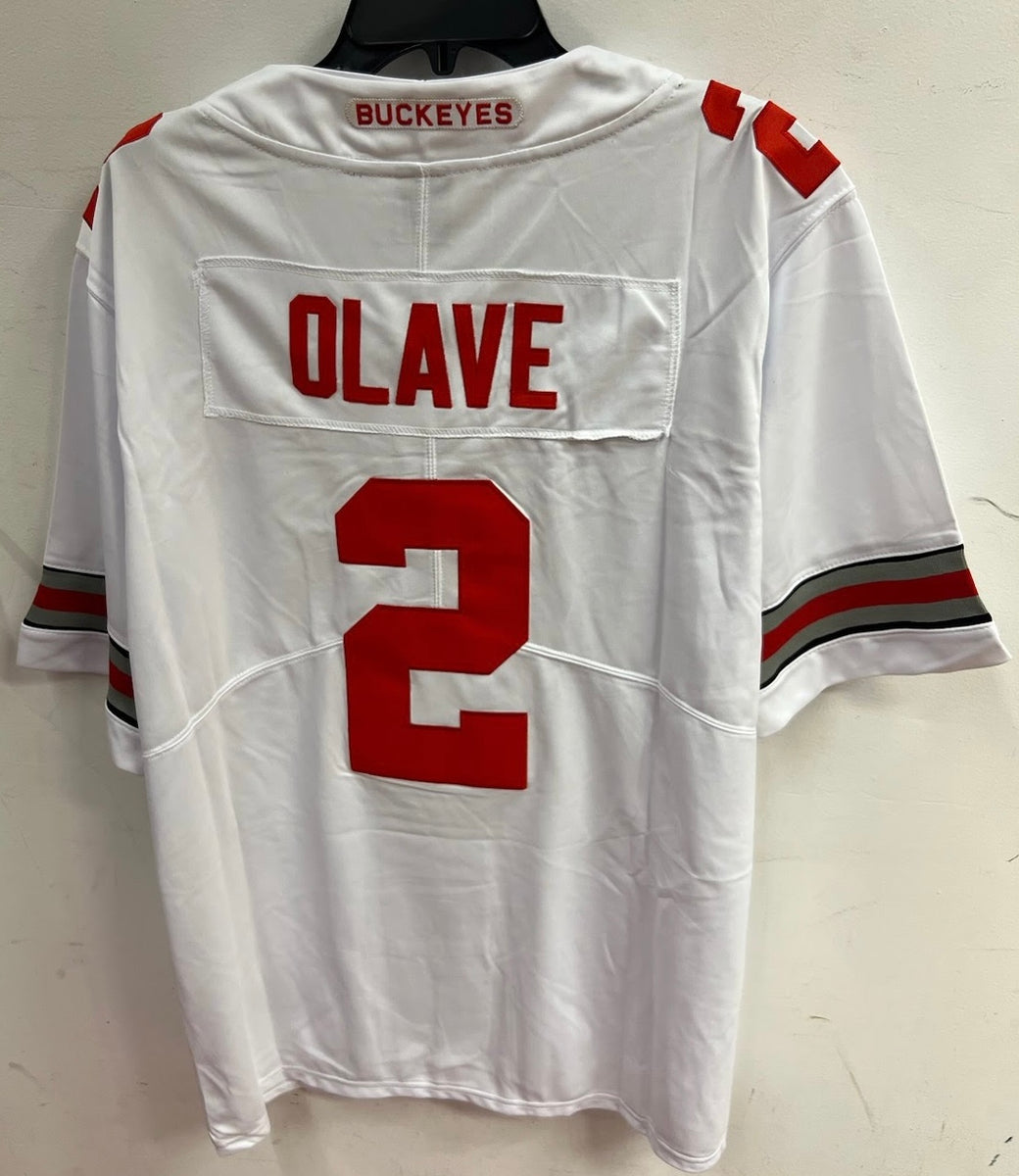 Youth OSU Buckeyes #86 Chris Olave White College Jersey - Chris