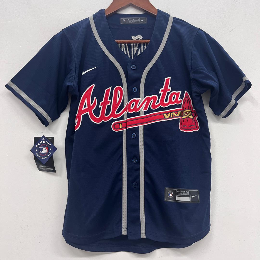 Ronald Acuña YOUTH Atlanta Braves jersey blue – Classic Authentics