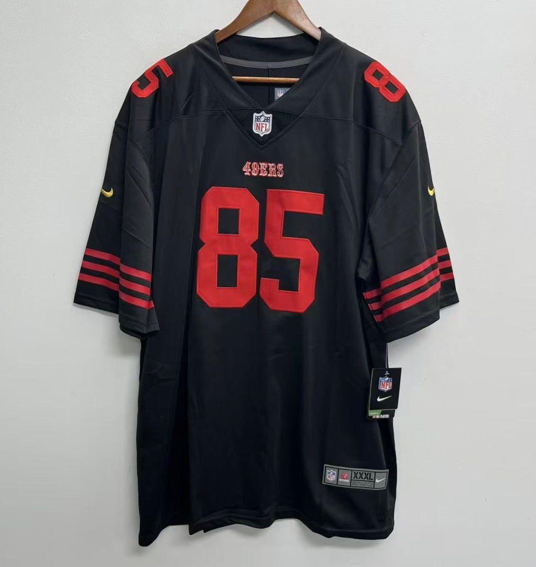 Nike 49ers Kittle Jersey Black 49ers George Kittle Authentic