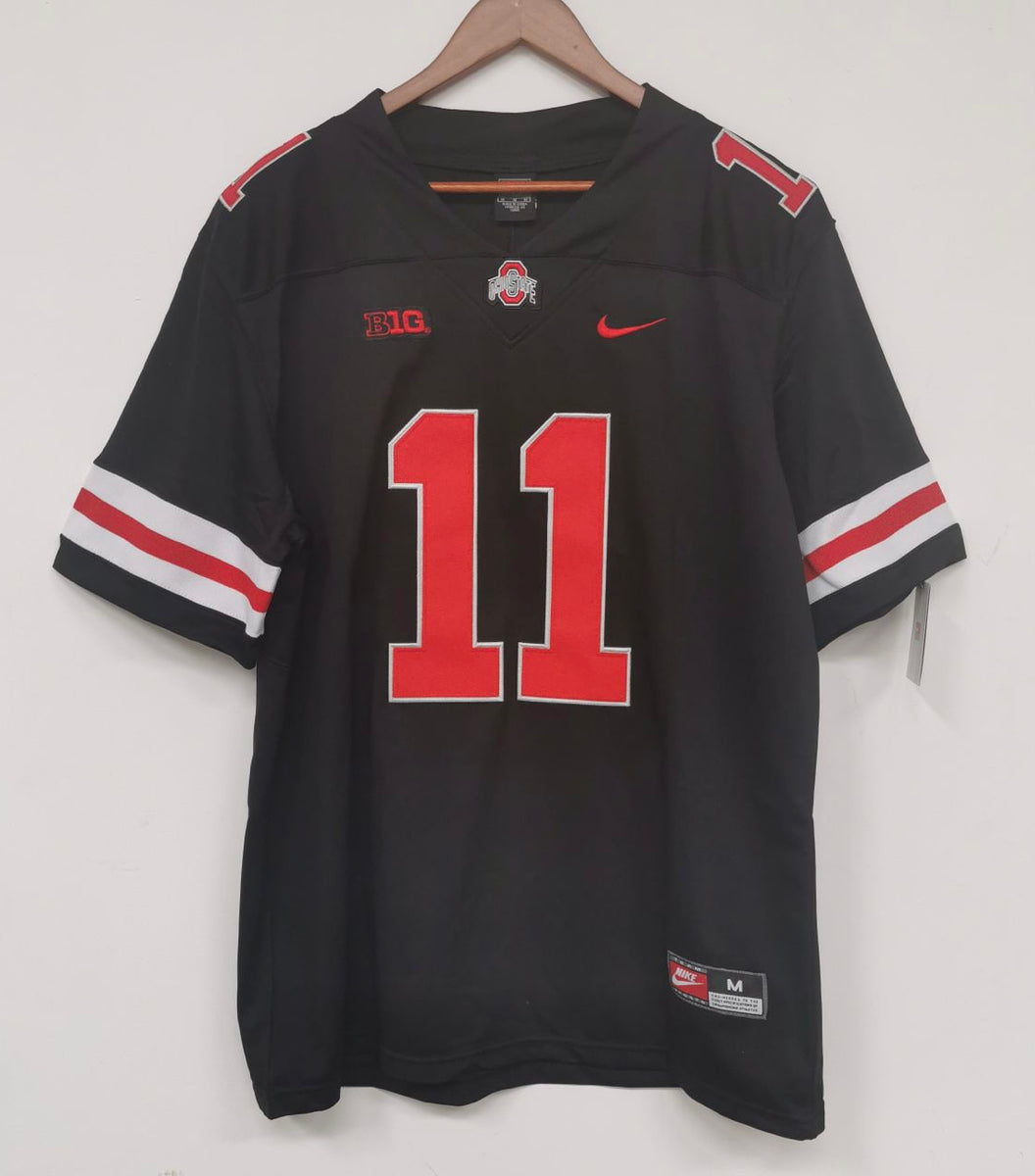 Jaxon Smith-Njigba Ohio State Buckeyes jersey Nike Black with red