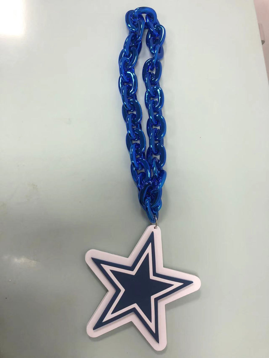 Dallas Cowboys LED Light-Up Foam Chain Necklace - Silver - Officially Licensed NFL