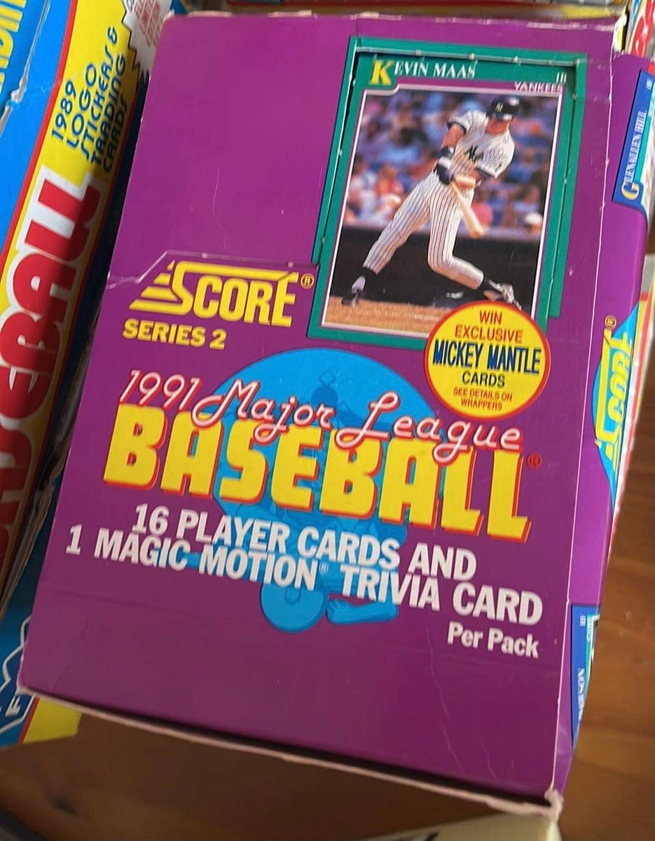 1991 Score baseball wax box 36 packs Classic Authentics