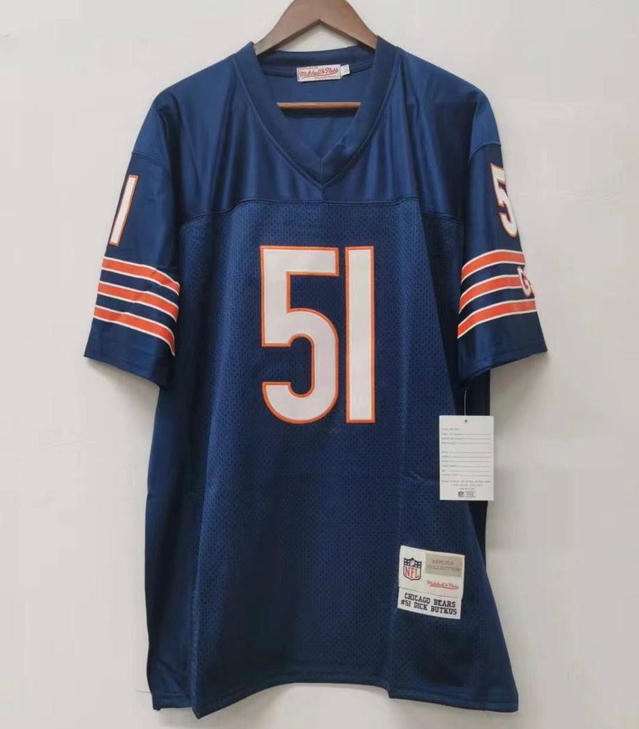 Dick Butkus Chicago Bears Jersey blue Mitchell Ness