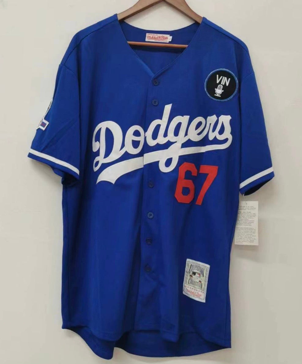 Dodgers 公式 大谷ユニフォームスタジアム購入　VIN SCULLYセット Vin Scully Los Angeles Dodgers Official MLB Jersey Mitchell & Ness