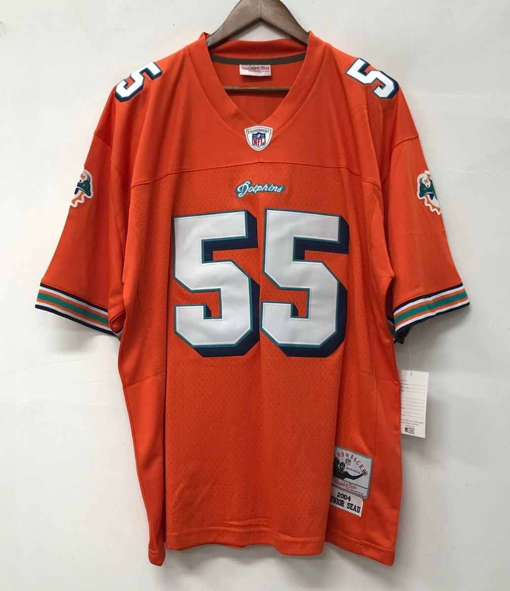 Junior Seau Miami Dolphins Official NFL Mitchell & Ness Jersey