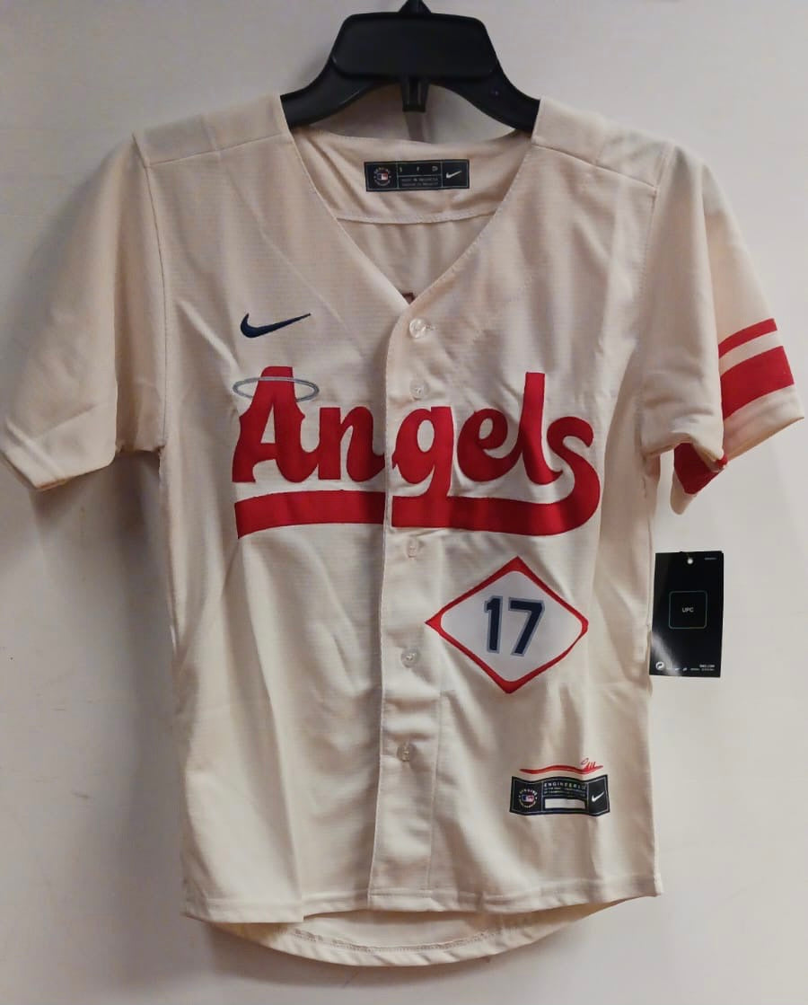 Shohei Ohtani Anaheim Angels Youth/Kids Official Player Baseball Jersey –  White