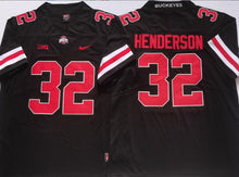 TreVeyon Henderson Ohio State Buckeyes Official NCAA Nike jersey black with red numbers