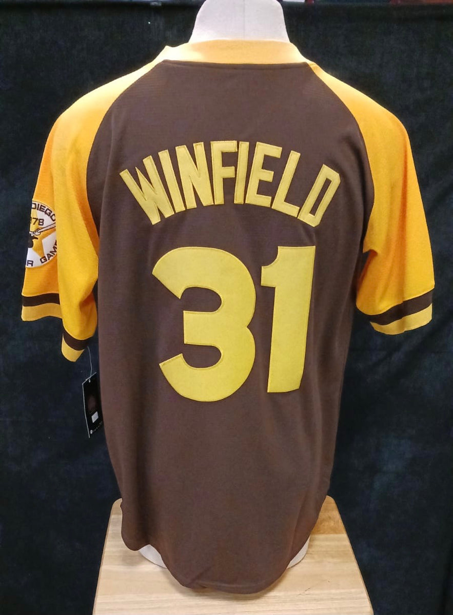 Women's Dave Winfield San Diego Padres Authentic Black Pitch Fashion Jersey