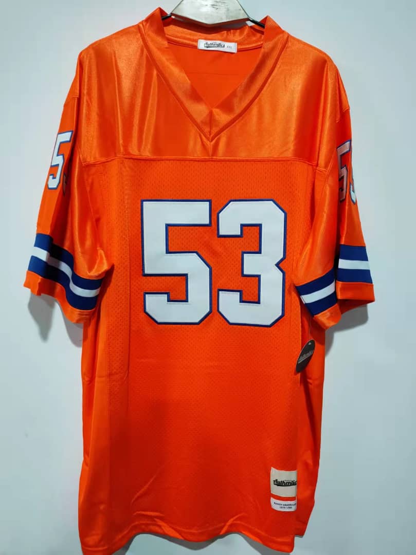 Randy Gradishar Autographed Orange Custom Jersey with 7xs Pro Bowl