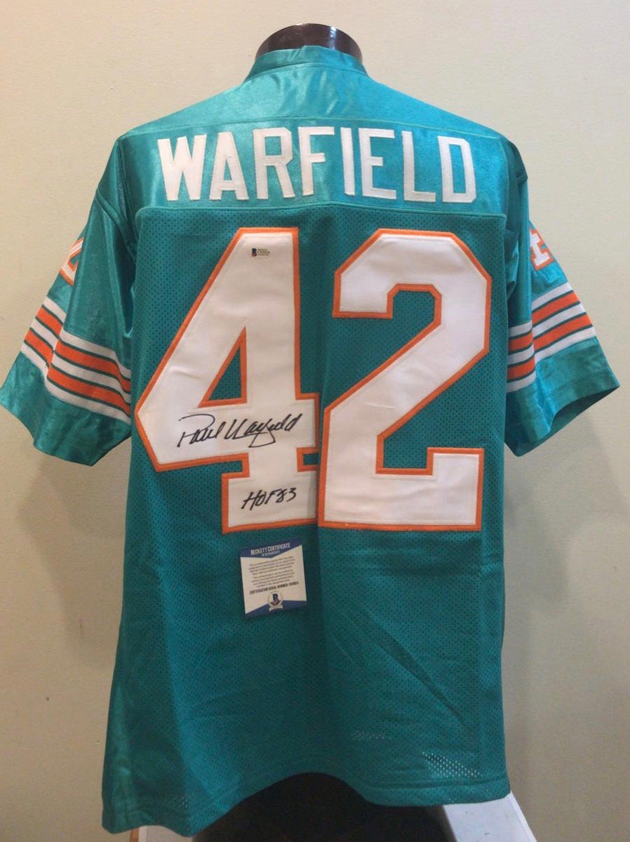 PAUL WARFIELD Jersey Photo MIAMI Dolphins Throwback Football 