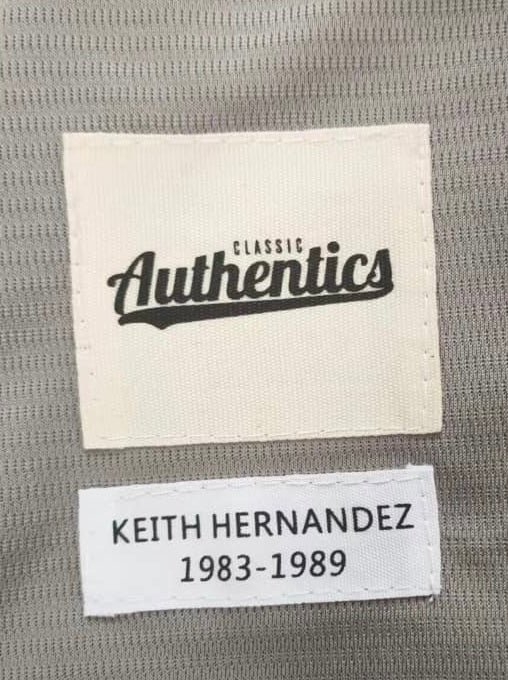 Men's New York Mets #17 Keith Hernandez Authentic White Cooperstown  Baseball Jersey