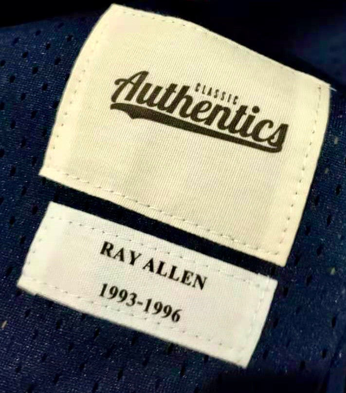 Rare Vintage Nike Ray Allen UCONN Connecticut Huskies Basketball Jersey