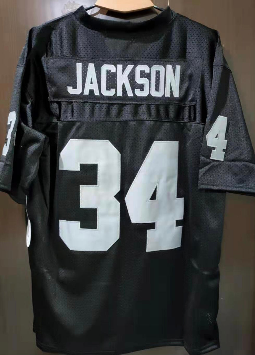 Oakland Raiders Bo Jackson Black 60Th Anniversary Game 3D Jersey