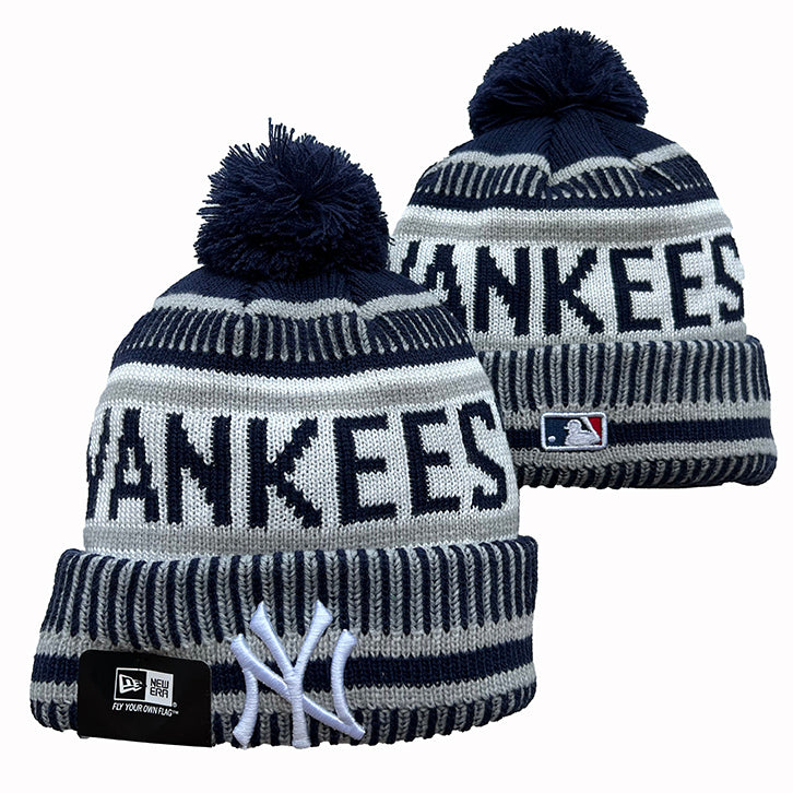 New York Yankees MLB New Era winter Hat with Pom Pom