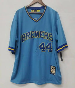 Hank Aaron Milwaukee Brewers Jersey Mitchell & Ness