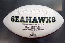 Seattle Seahawks Full Size logo Autograph Signature Football