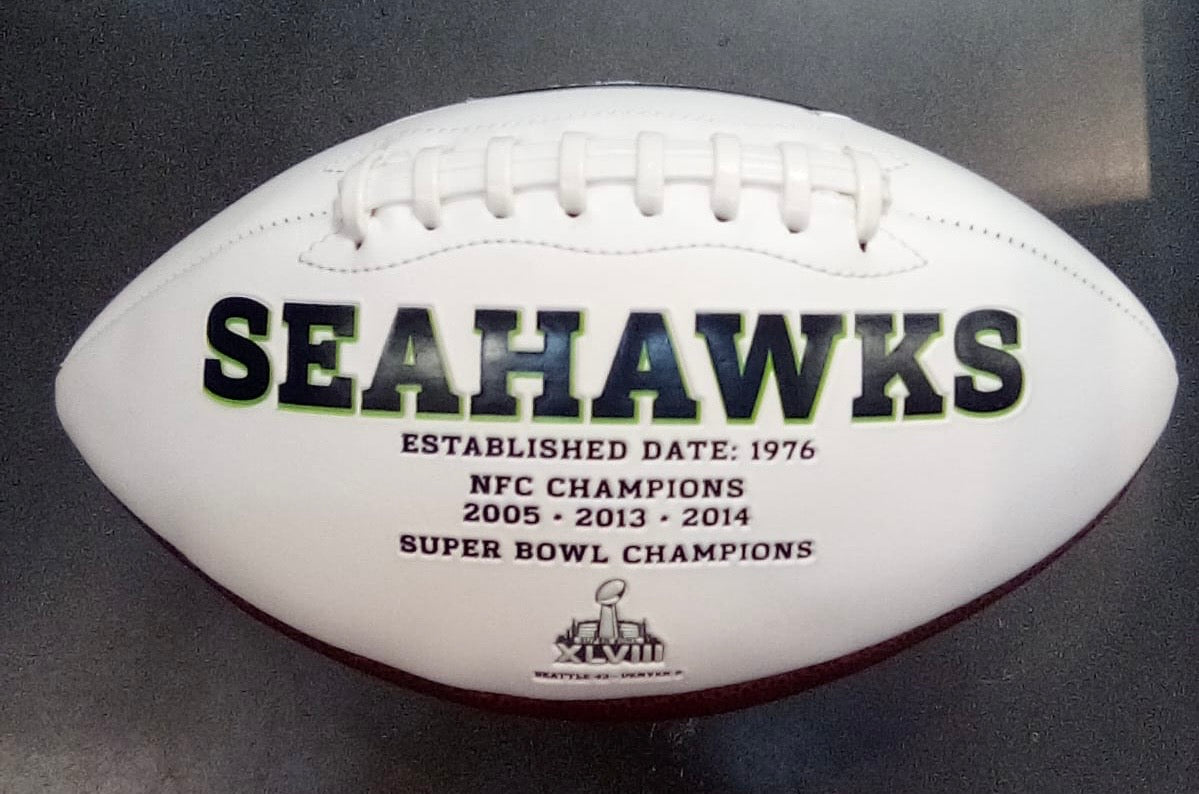 Seattle Seahawks Full Size logo Autograph Signature Football – Classic ...