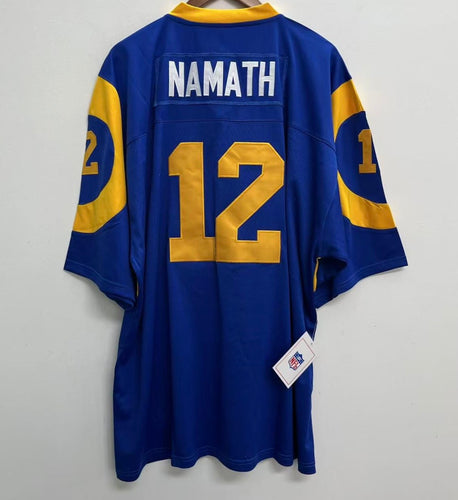 Joe Namath Los Angeles Rams NFL Mitchell & Ness Jersey blue