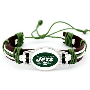New York Jets NFL leather bracelet