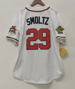 John Smoltz Atlanta Braves 1995 Mitchell & Ness white