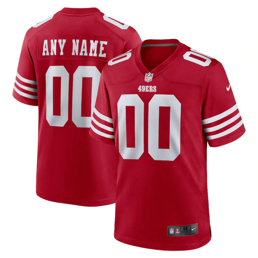 Any name & Number San Francisco 49ers NFL Nike jersey Red