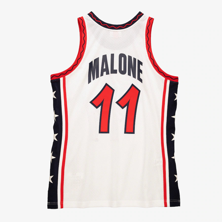 Karl Malone USA Olympic Basketball Jersey Mitchell & Ness White
