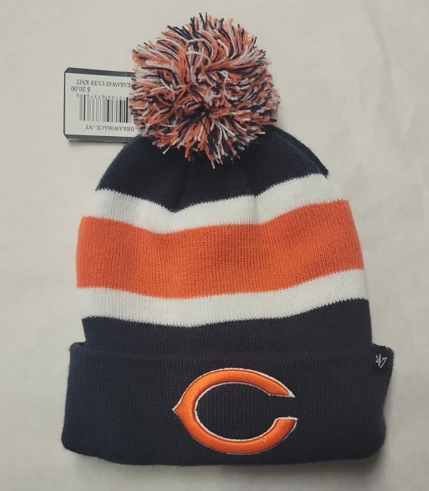 Chicago Bears NFL New Era winter Hat with Pom Pom