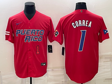 Carlos Correa Puerto Rico jersey Nike Red
