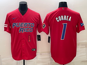 Carlos Correa Puerto Rico jersey Nike Red