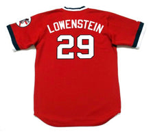 John Lowenstein Cleveland Indians Official MLB Majestic Jersey red