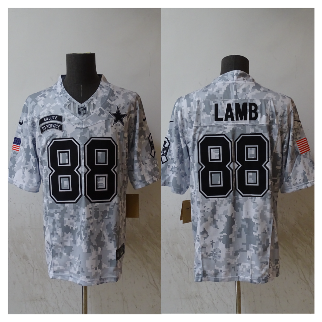 CeeDee Lamb Dallas Cowboys 2024 military salute to service Jersey