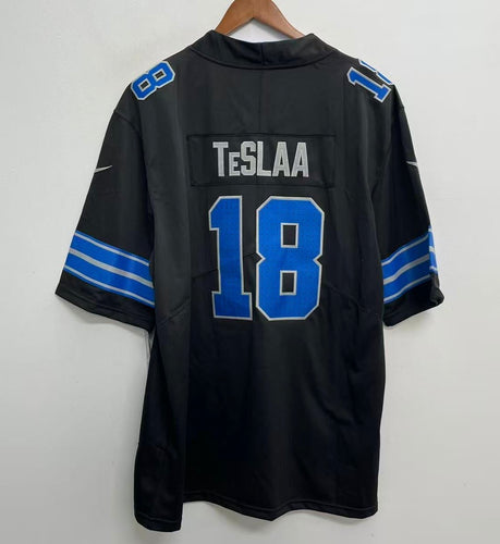 Isaac TeSlaa Detroit Lions Official NFL Nike Jersey Black